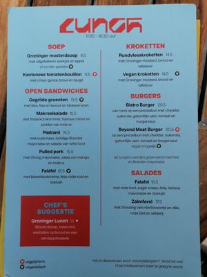 Currently 5 vegan options for lunch at Nok in Groningen