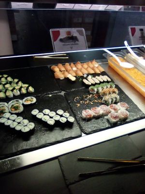 Vegan sushi at Luckiefun's in Joensuu