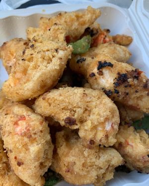 Salt and pepper shrimp at Kuki in Hanover