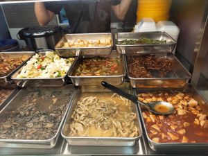 lunch time dishes at Makan Vegan 斋这里 - Toa Payoh in Central Singapore