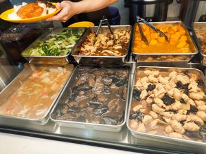 lunch time dishes at Makan Vegan 斋这里 - Toa Payoh in Central Singapore