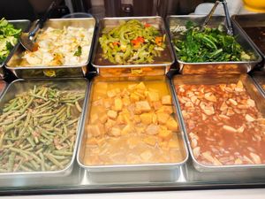 Dinner dishes at Makan Vegan 斋这里 - Toa Payoh in Central Singapore