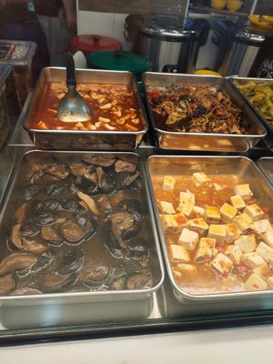 Lunch dishes at Makan Vegan 斋这里 - Toa Payoh in Central Singapore