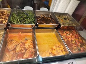 Lunch dishes at Makan Vegan 斋这里 - Toa Payoh in Central Singapore
