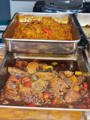 Braised mock fish and curry mutton ~ 28/11/21 at Makan Vegan 斋这里 - Toa Payoh in Central Singapore