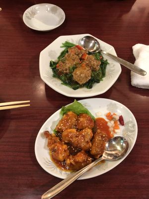 Meatballs and pork in vinegar sauce   at Baien in Nagoya