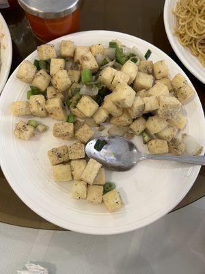 Salt and pepper tofu - yummy!   at Loving Hut in Elk Grove