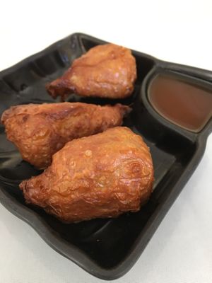 Golden drumsticks at Loving Hut in Elk Grove