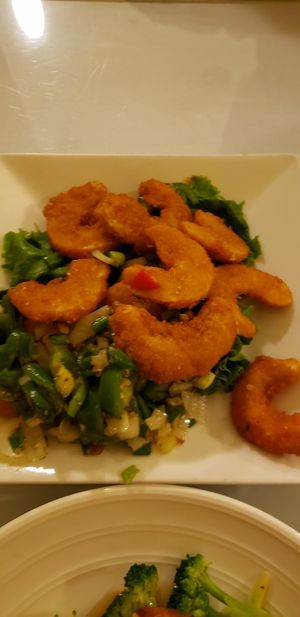 Shrimp at Loving Hut in Elk Grove