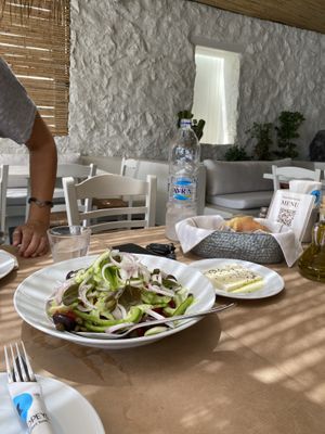 Santorini Salad  at Savvas Popeye in Santorini