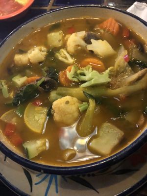 Veggie rice soup. Get it, thank me later  at Azul Mexicano in North Charleston