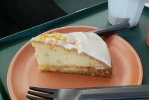 Vegan Orange caramel cake at Jisok in Seoul