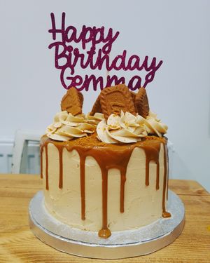 Biscoff cake at Twirling Narwhal Bakery in Wallingford