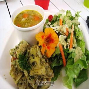 soup, salad and sandwich combo at Cafe Ono in Volcano