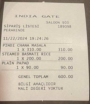   at India Gate in Trabzon