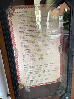 menu 1  at Durrani in Gelnhausen
