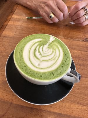 Matcha with soymilkk  at Familiars Coffee & Tea in Northampton