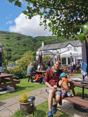 Gorgeous scenery and lovely outside setting at The Boot Inn in Holmrook