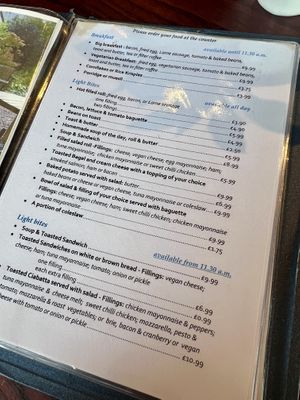 Food menu  #Veganuary at Crafts & Things in Glencoe
