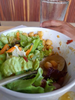 Meal of day with rice and curry...yummmm at Gracias Vida in La Guajira