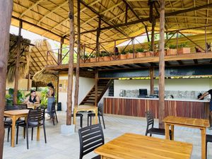 Inside the restaurant   at Gracias Vida in La Guajira