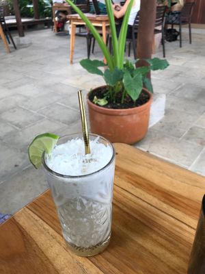 limonada de coco, con mucho coco at Gracias Vida in La Guajira