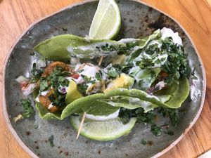 the califlor tacos at Gracias Vida in La Guajira