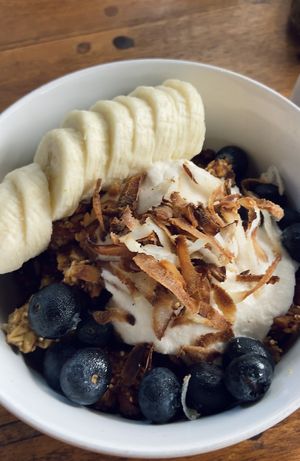 The homemade granola is delicious  at Gracias Vida in La Guajira