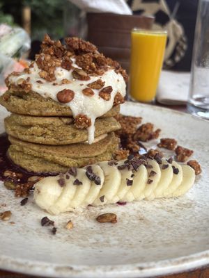 Power Pancakes  at Gracias Vida in La Guajira