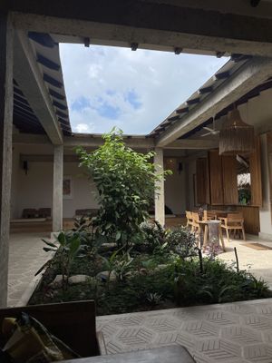 Beautiful courtyard  at Gracias Vida in La Guajira