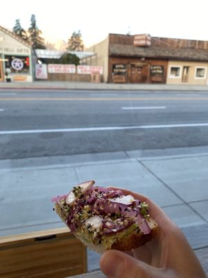 Avocado toast  at Vibras Juice Bar in Lone Pine