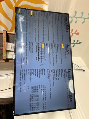 Menu  at Vibras Juice Bar in Lone Pine