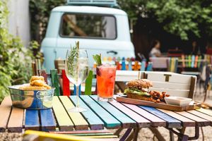 Garden at Kőleves in Budapest