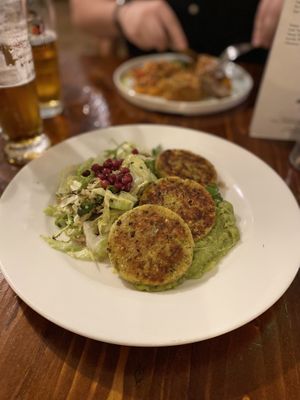 Zucchini fritters  at Kőleves in Budapest