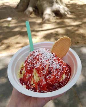 So lecker! at Eiscafe Olimpio in Frankfurt