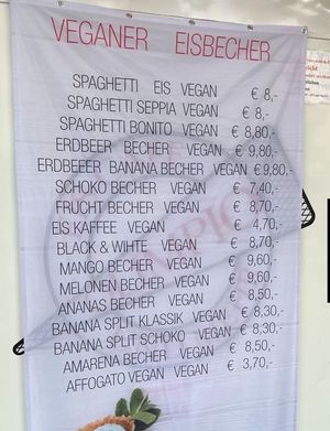 Vegan Menü   at Eiscafe Olimpio in Frankfurt