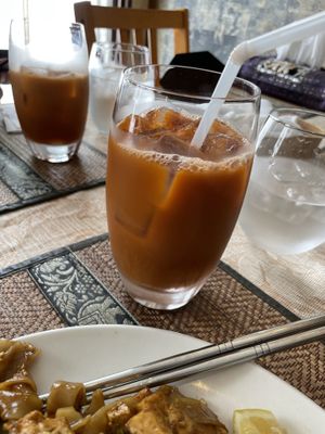 Soy milk Thai iced tea   at Phada's Thai Restaurant in Aomori