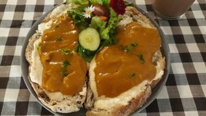 Pumpkin Toast at MOODs  in Chiang Mai