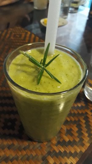 Green smoothie at MOODs  in Chiang Mai