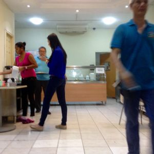 The buffet bar at Loving Hut in Panama City