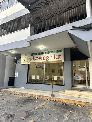 Outside  at Loving Hut in Panama City