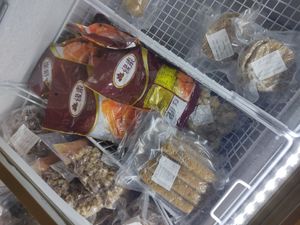 Frozen items for sale at Loving Hut in Panama City