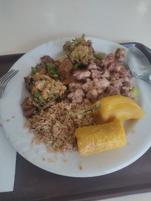 Lunch from the buffet at Loving Hut in Panama City