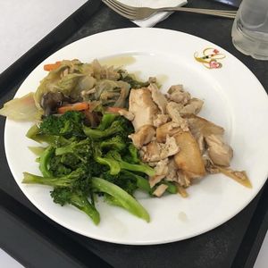 Broccoli, cabbage and tofu with ginger at Loving Hut in Panama City