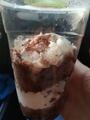 Vegan tiramisu at Loving Hut in Panama City