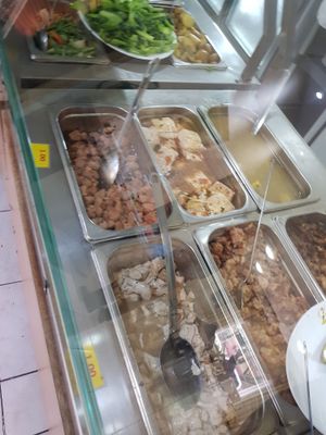 Assorted food at Loving Hut in Panama City