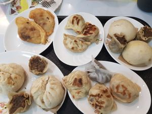 Options of dimsum at Loving Hut in Panama City