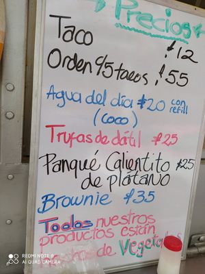 Menú at Los Veganos de Canasta in Mexico City