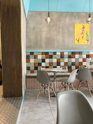 Inside the restaurant   at Go Vegan Cafe in Batumi