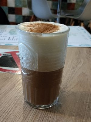 Latte at Go Vegan Cafe in Batumi